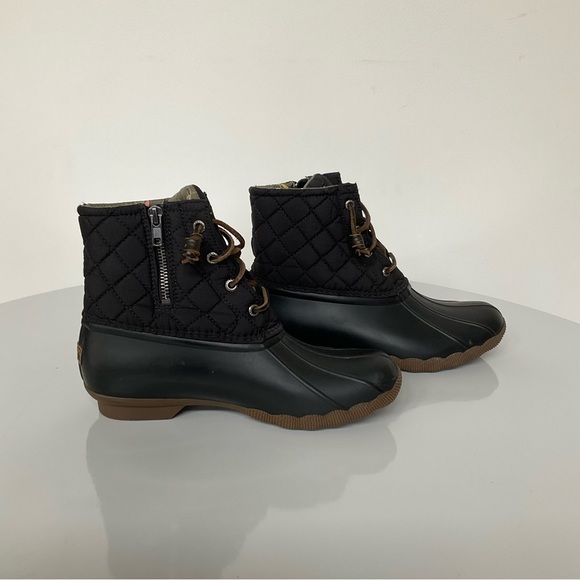 Sperry Black Waterproof Duck Boots. Size 7.5 Women's - Picture 8 of 11
